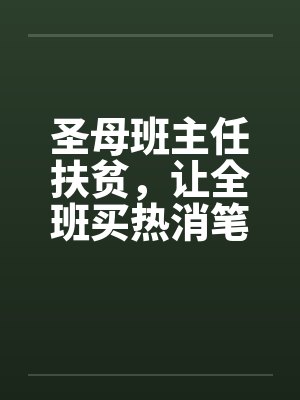 圣母班主任扶贫，让全班买热消笔
